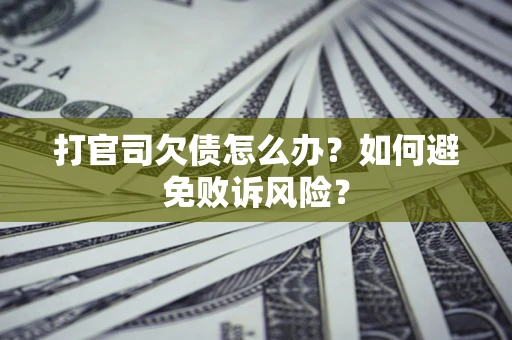 北京打官司欠债怎么办？如何避免败诉风险？