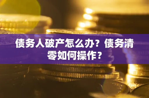 北京债务人破产怎么办？债务清零如何操作？