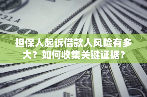 北京担保人起诉借款人风险有多大？如何收集关键证据？