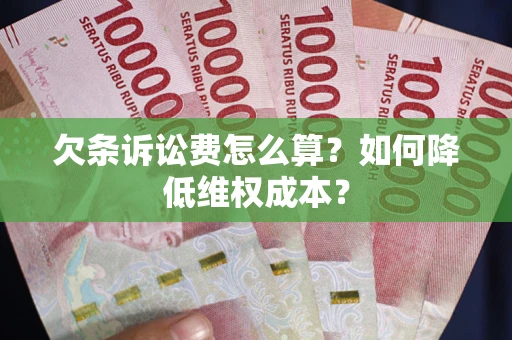 北京欠条诉讼费怎么算？如何降低维权成本？