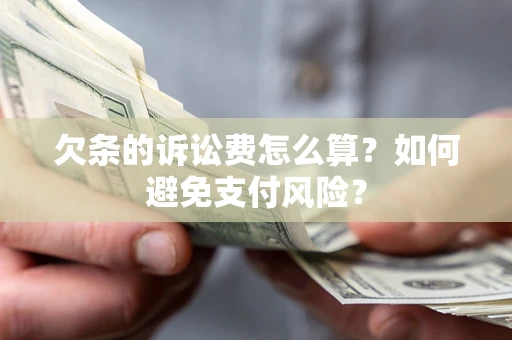 北京欠条的诉讼费怎么算？如何避免支付风险？